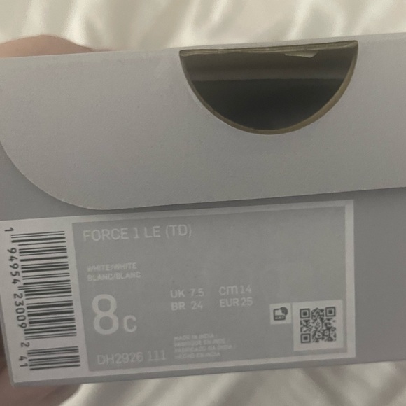 NIKE AIR FORCE 1 LE TD WHITE - Picture 3 of 4